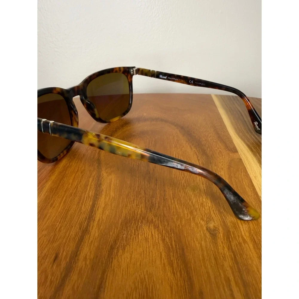Persol Tortoise Shell Polarized Sunglasses PO3019S 55-20-145 Made in Italy Chic
